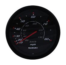 Спидометр Suzuki 4", 130 км/ч, 80 миль, черный