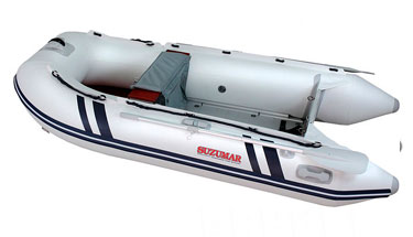 Лодка надувная ПВХ Suzumar DS290AL, белая, пол алюминиевый