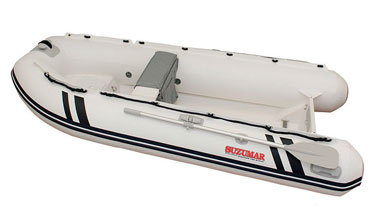 Лодка надувная ПВХ Suzumar DS310RIB FD, белая, дно пластиковое