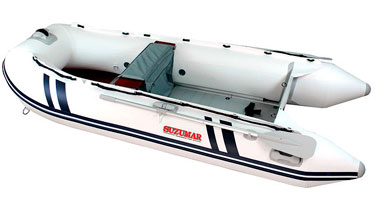 Лодка надувная ПВХ Suzumar DS320AL, белая, пол алюминиевый