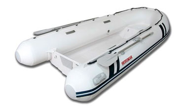Лодка надувная ПВХ Suzumar DS350RIB FD, белая, дно пластиковое